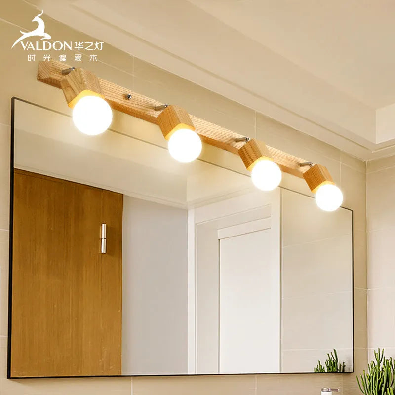 24cm round mirror finish LED wall lamp with a single light head for vanity lighting.