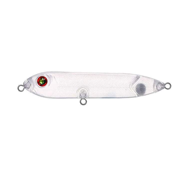Transparent 9.5cm ABS plastic blank fishing lure body with fish eye socket