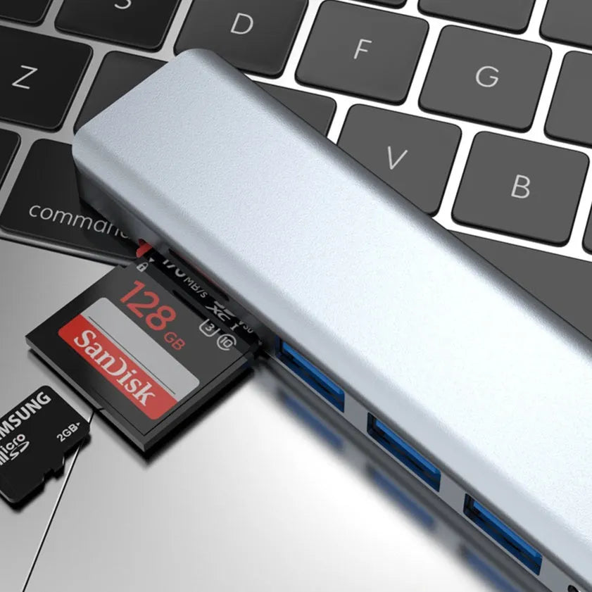 USB expander Type-C to USB docking station with seven ports and 0.145m cable