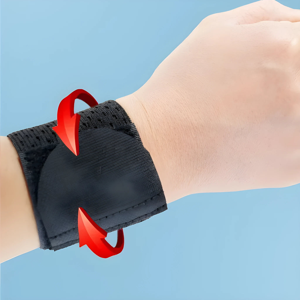 High elastic breathability athletic wristguard in black, gray, and pink colour options
