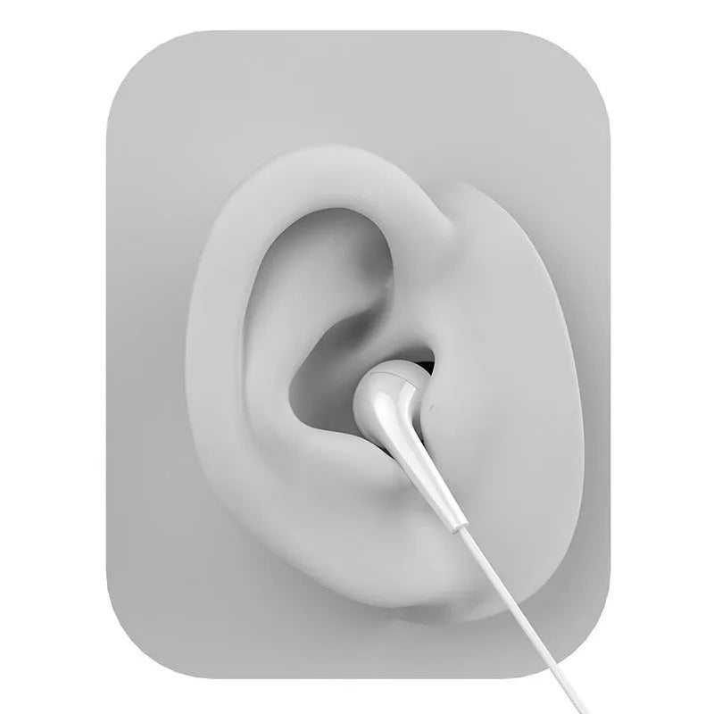In-ear earphone with 14.2mm dynamic unit and metal sound ripples in black colour
