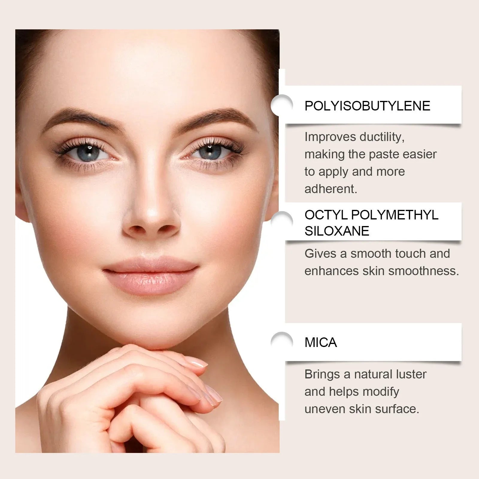Dual-ended 2-in-1 highlighter pencil for eyebrows and eyeliner in three natural shades.