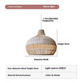 Rattan Silent Wind design chandelier with 60cm diameter, pastoral Southeast Asian style.