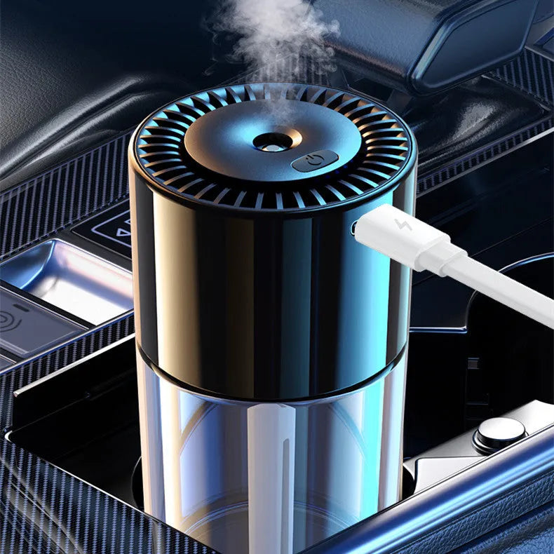 AI intelligent spray perfume humidifier with glass perfume seat and USB plug