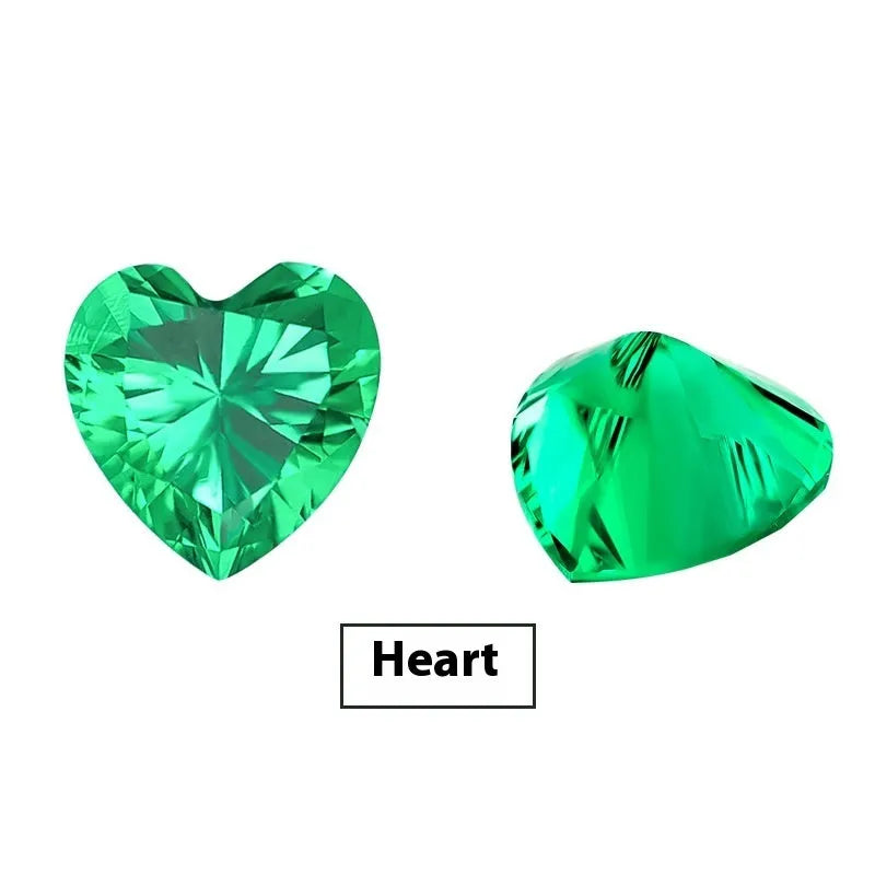 Columbia green cultivated emerald gemstones in round and princess cut sizes for jewellery making