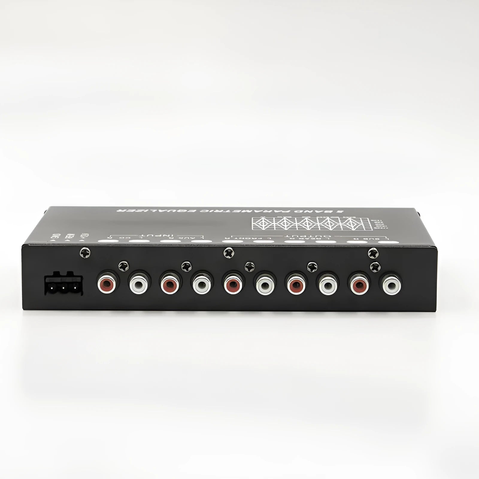 Car audio EQ tuning frequency division amplifier with control panel for seven-band frequency adjustment