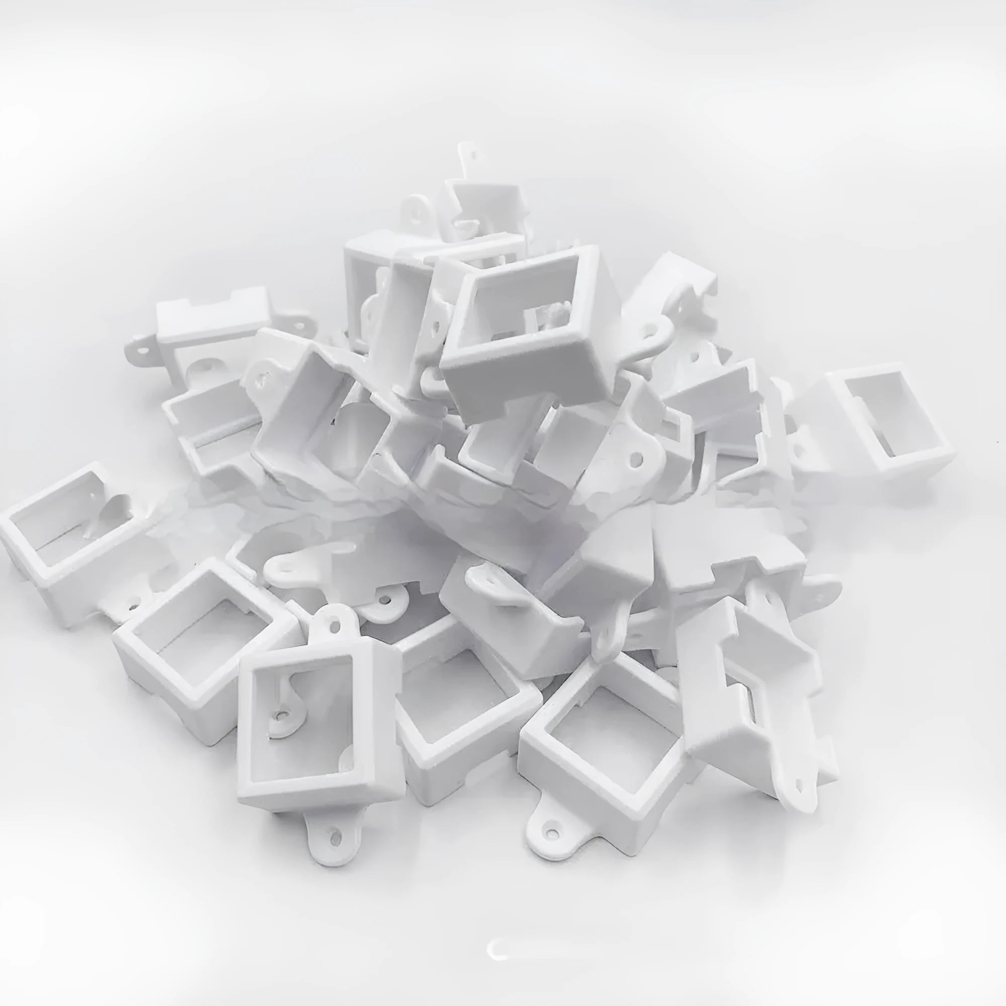 White plastic protective lampshade for LED lights, dimensions 1.7cm by 6cm.