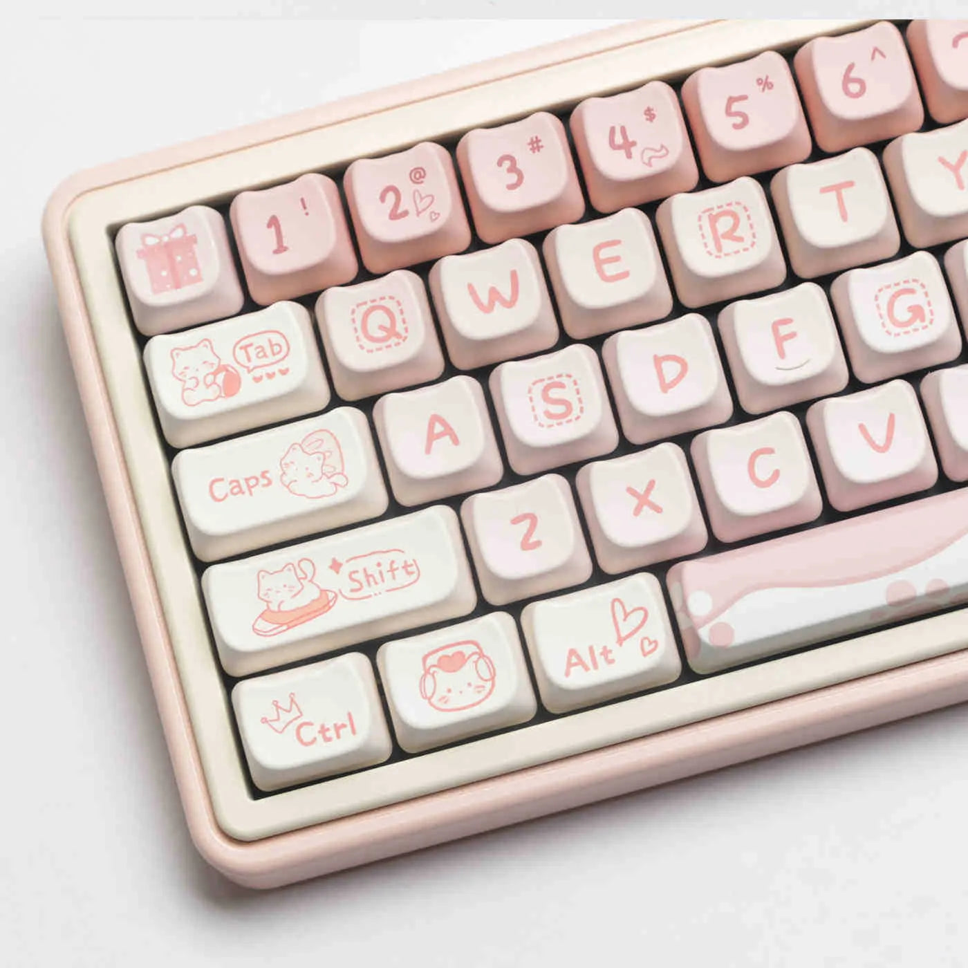 Full set of PBT sublimation keycaps for mechanical keyboard replacement with over 98 individual keys