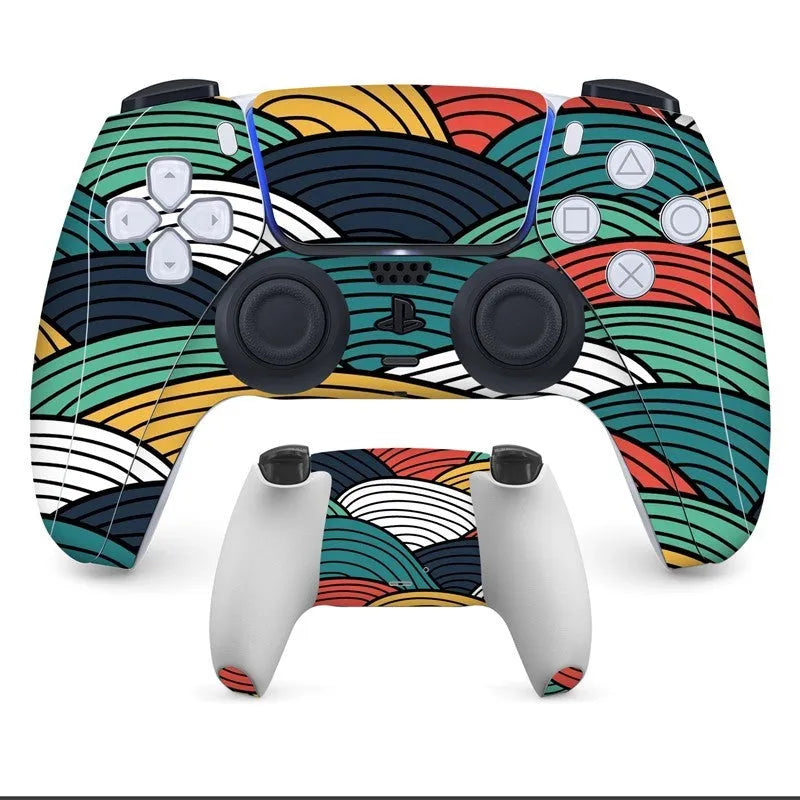 PS5 controller protective grip stickers in frosted PVC material for scratch resistance