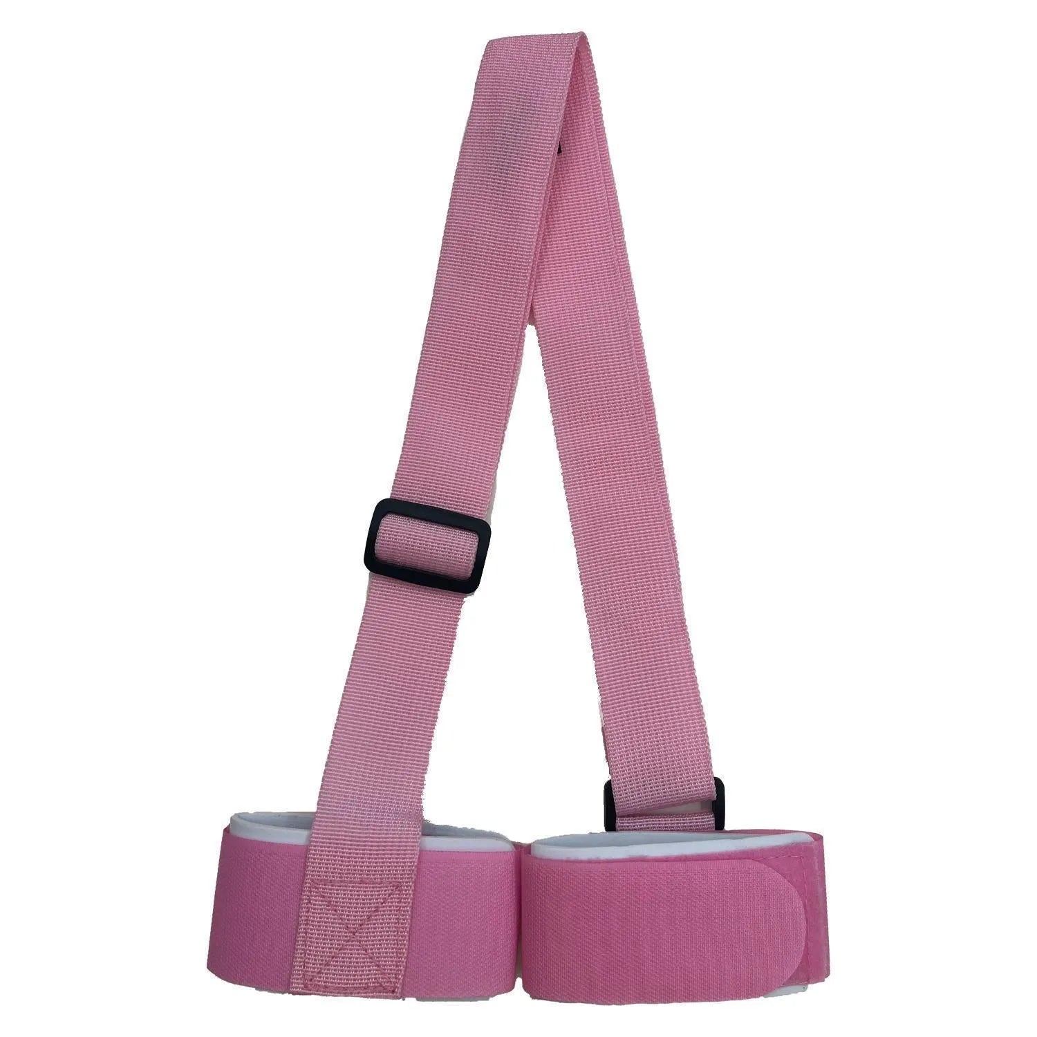 Fixed sewing skiing bandage with double-board adjustable design and hook and loop closure