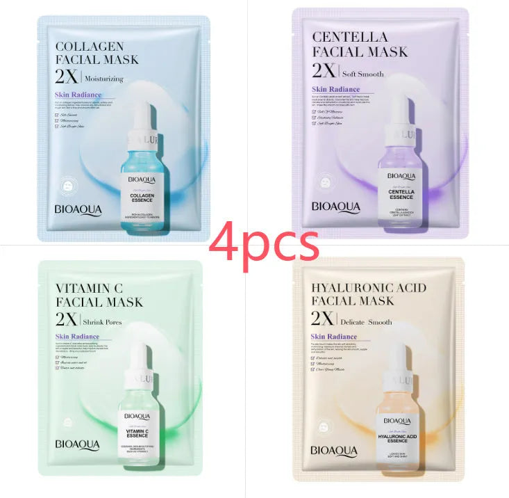Collagen and hyaluronic acid gel facial sheet mask 30g single use