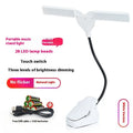 Rechargeable music stand light with 28 LED bulbs in black, pink or white plastic housing