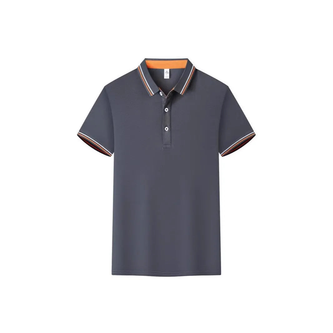 Cotton blend short sleeve polo workwear with collar in slim fit, available in multiple colours and sizes
