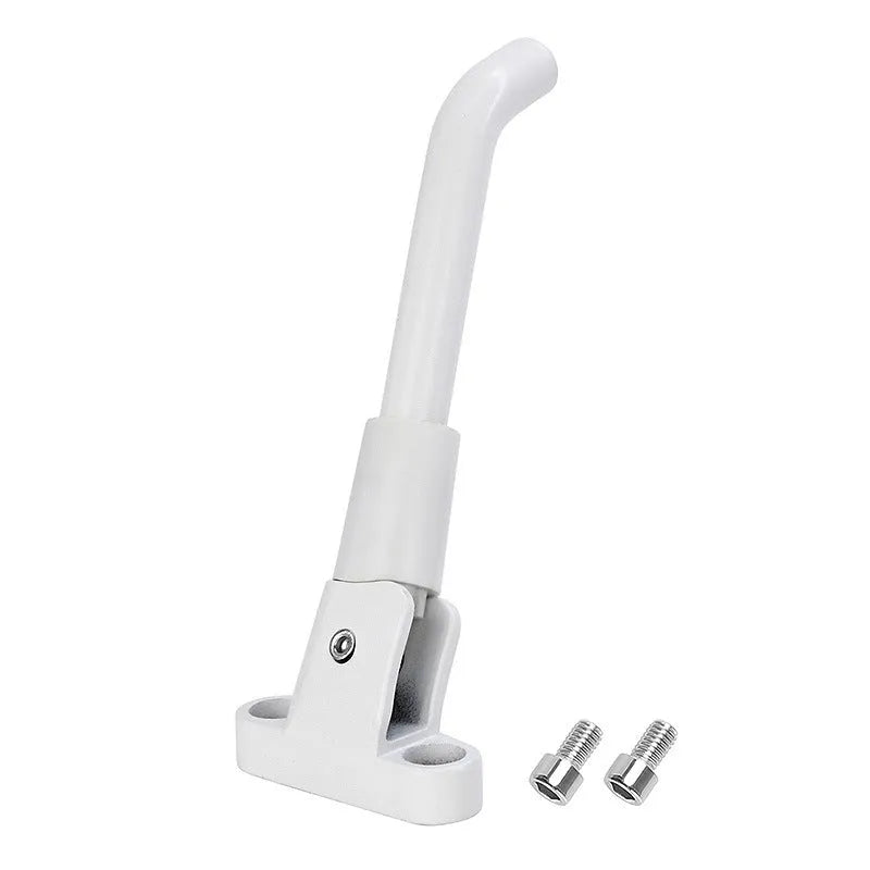 Aluminium alloy electric scooter foot brace accessory in black, white and grey colours