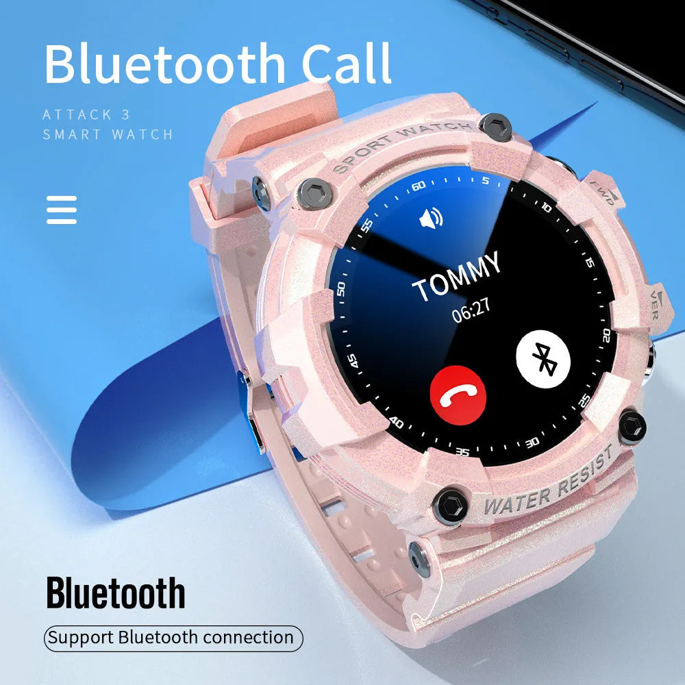 ATTACK 3 IP67 waterproof smart sports watch with round colour screen on wrist