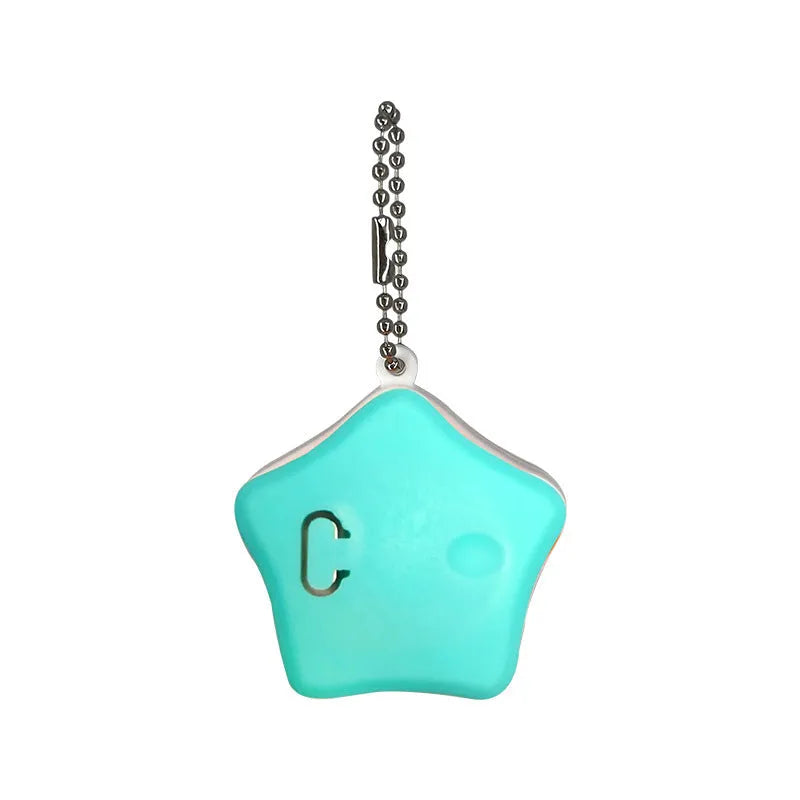 Blue rechargeable silicone pendant light for pets with three lighting modes