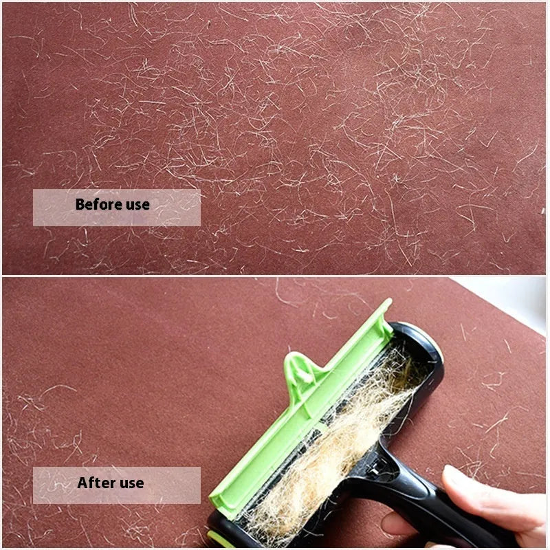 Automatic cleaning pet hair lint roller for sofa and furniture with two-way design