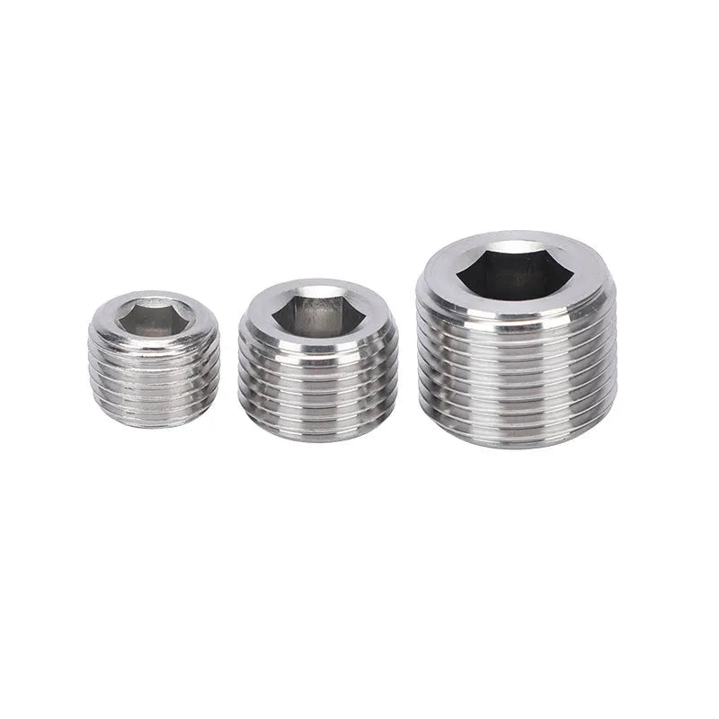 Stainless steel hexagonal plug for 3/8 inch pipe bulkhead fittings