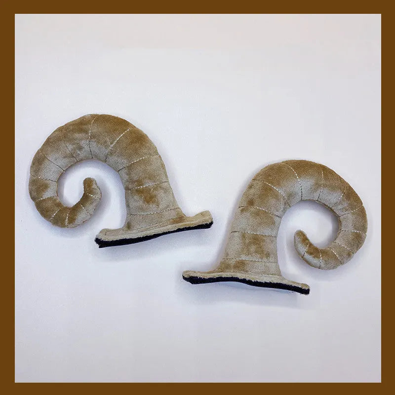 Pair of composite fibre demon horn ornaments for motorcycle helmet customisation in four colour options.