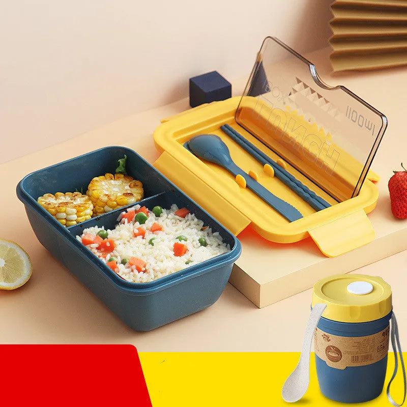 Four-layer plastic bento box in Nordic style design with green colour option