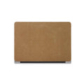 Cocoa brown suede laptop sleeve open showing interior, compatible with MacBook Air and Pro models 11 to 16 inch