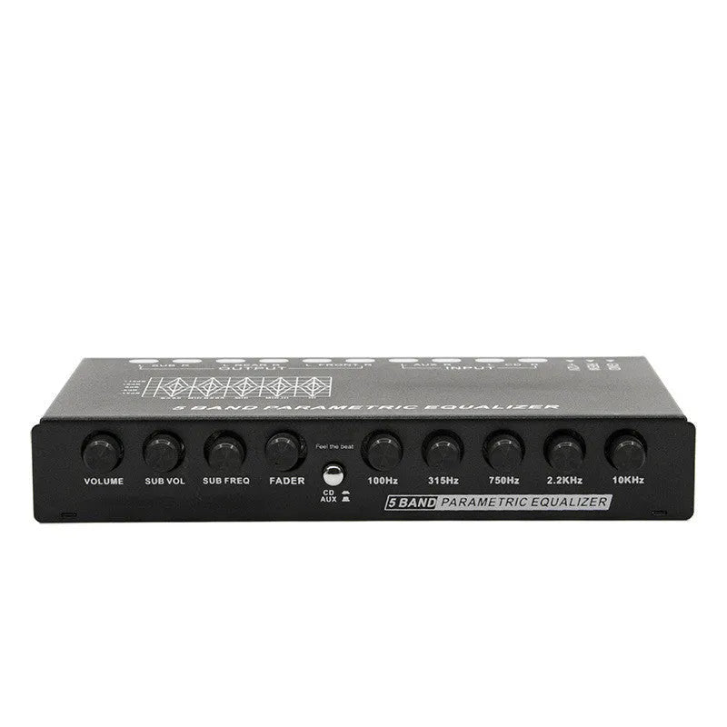 Car audio EQ tuning frequency division amplifier with control panel for seven-band frequency adjustment