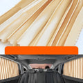 Auto retractable car sun curtain in thick opaque cloth with roller shutter suspension