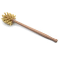 Large long-handled cleaning brush with beech wood handle and natural sisal bristles on a white background