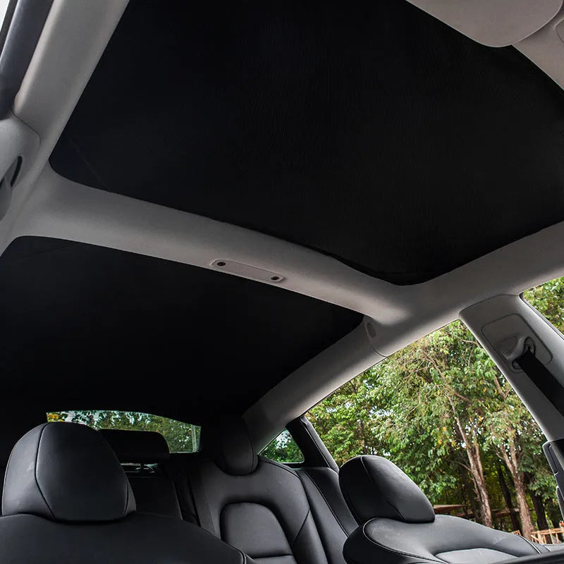 Tesla sun shade nylon mesh front windshield sunscreen for Model 3 and Model Y with buckle installation black colour option
