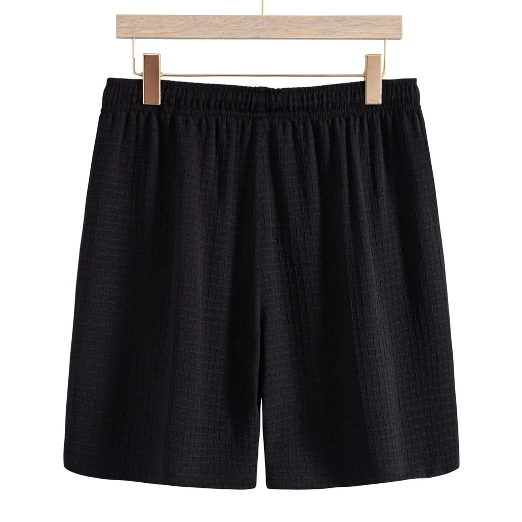 Men's cotton blend beach shorts set with loose cardigan shirt and matching shorts