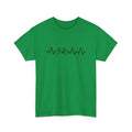 Green cotton short-sleeve t-shirt featuring a fresh, sweet style letter print.