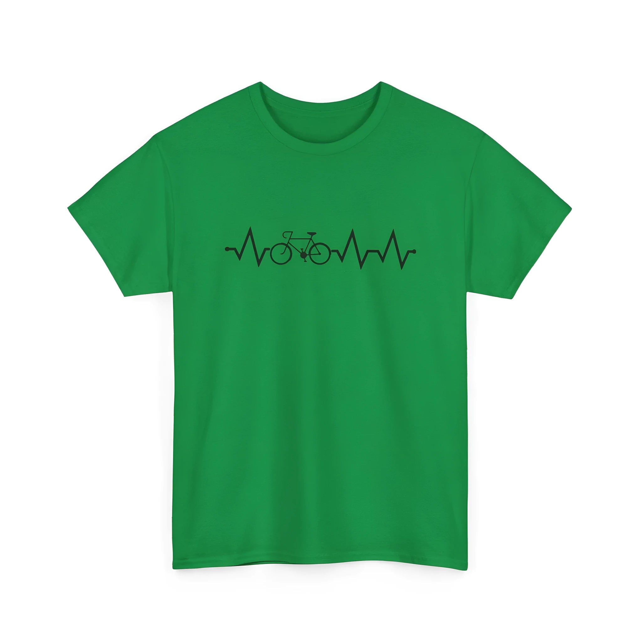 Green cotton short-sleeve t-shirt featuring a fresh, sweet style letter print.