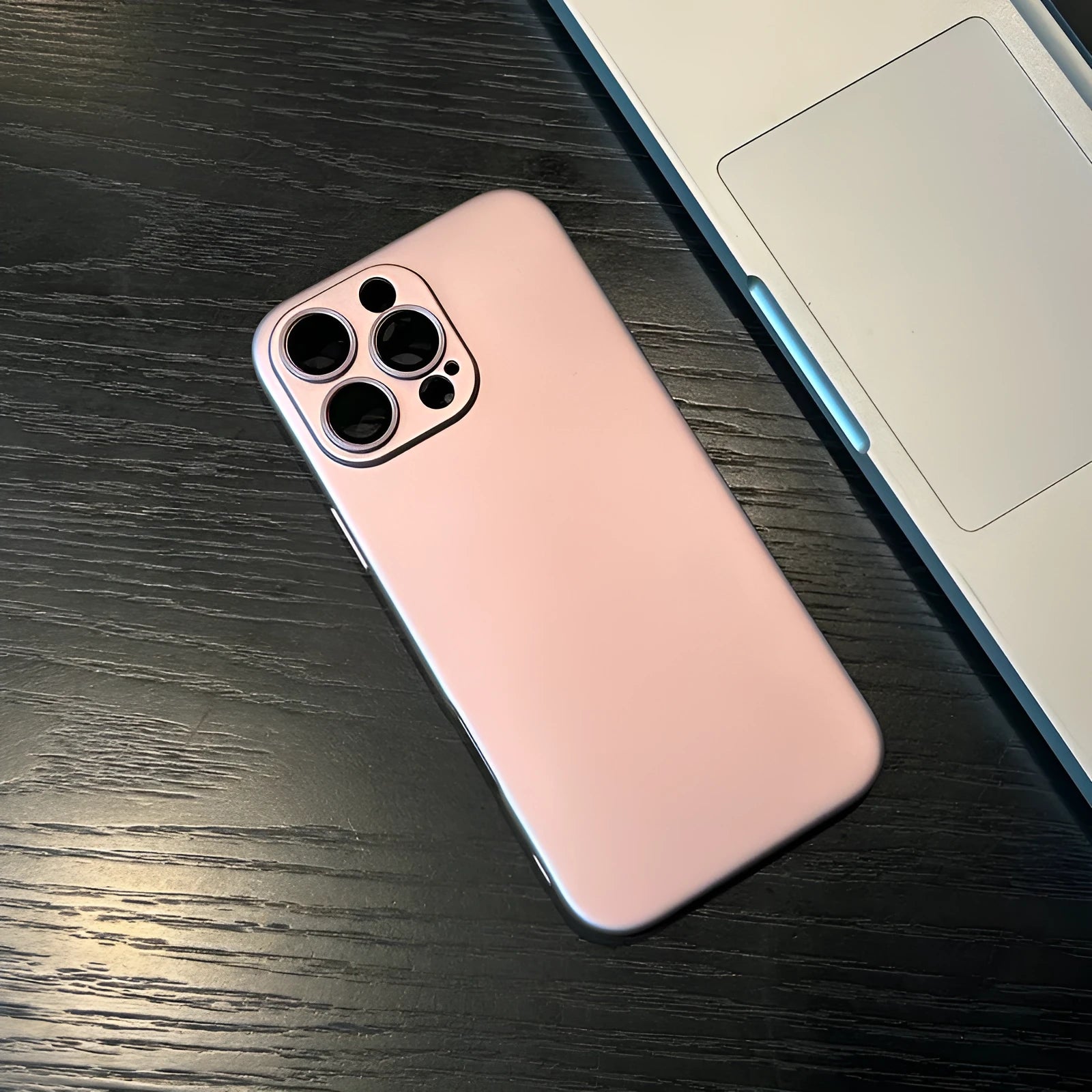 Magnetic non-slip silicone phone case with lens cover for iPhone, available in eight colours