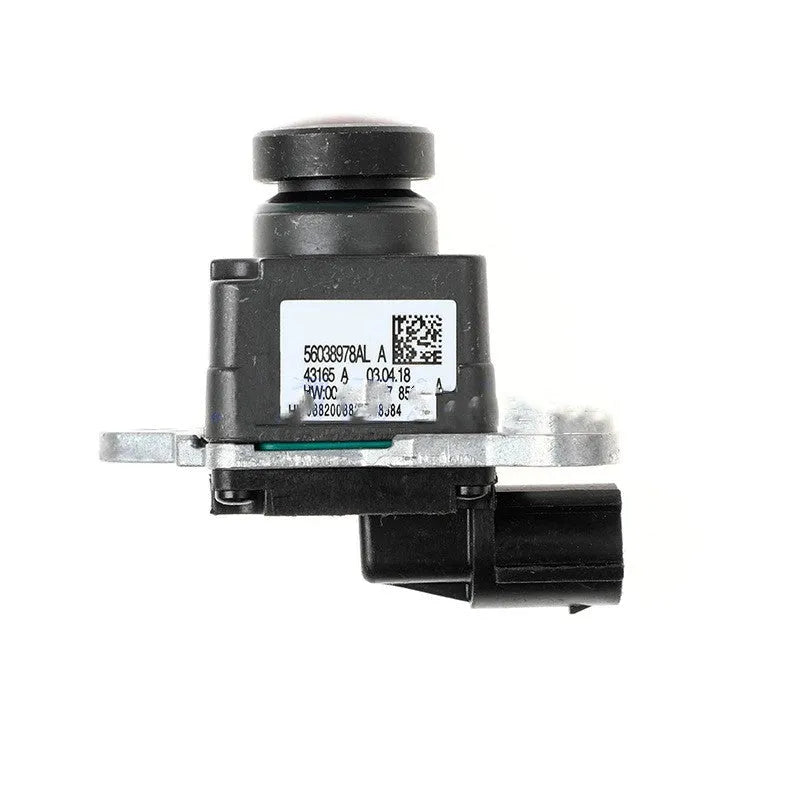 Black plastic rear view reversing camera for Dodge Ram trucks on a white background