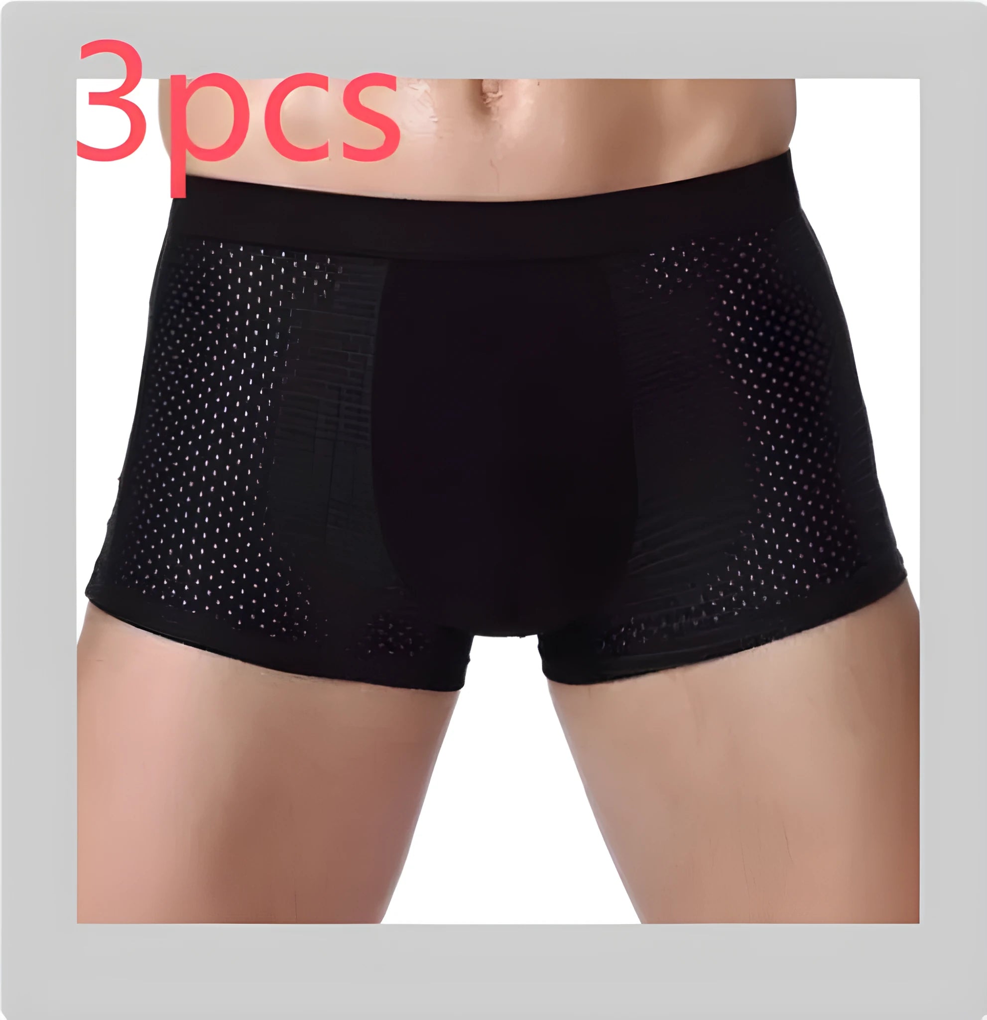 Men's solid colour modal boxer briefs with U convex design on a white background.