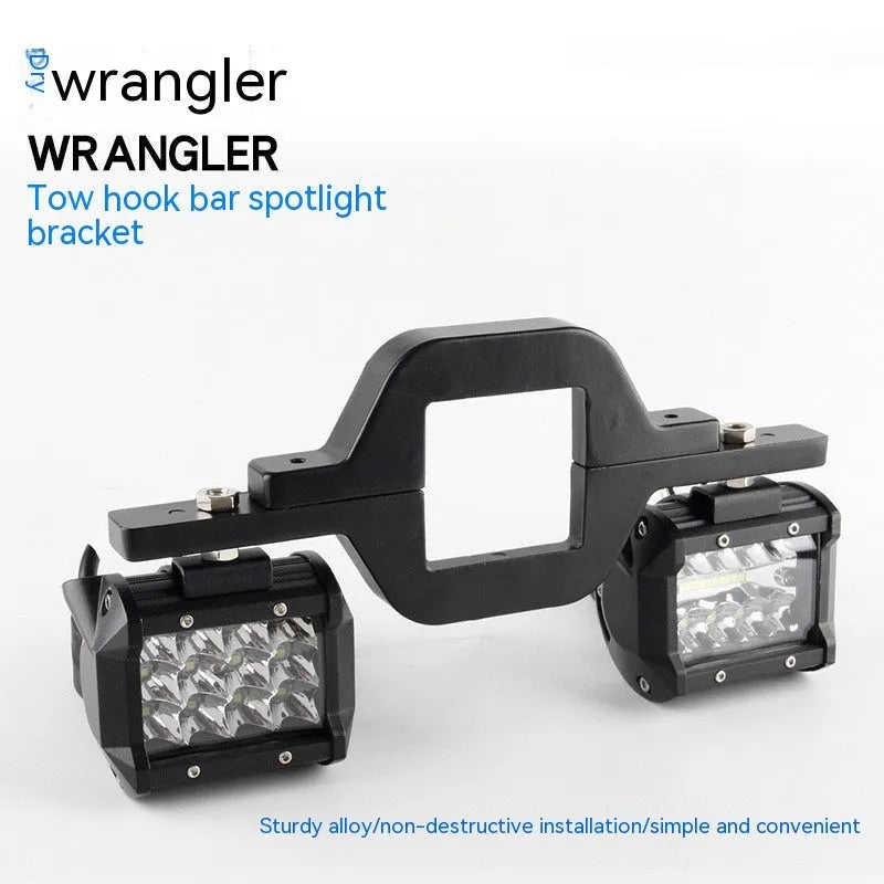 Black aluminium alloy reversing light bracket for Jeep Wrangler LED work lights