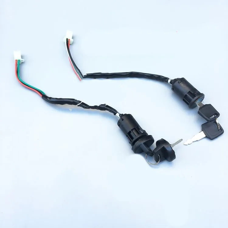 Waterproof electric door lock for vehicles with multiple wiring configuration options