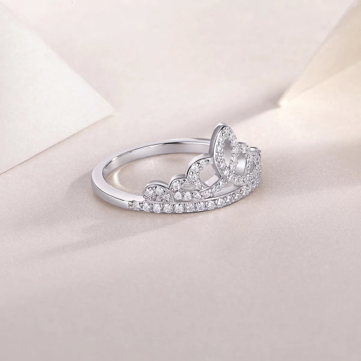 Moissanite wedding ring set in gold S925 silver platinum-plated with GRA certificate