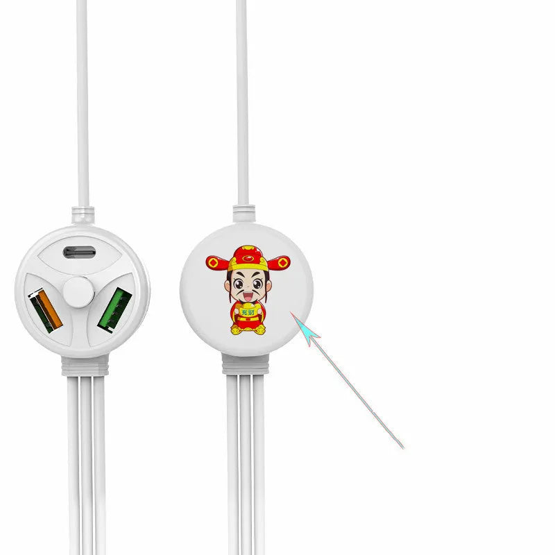 1.2-metre PD fast charge USB cable with 3U multi-interface design for mobile phones