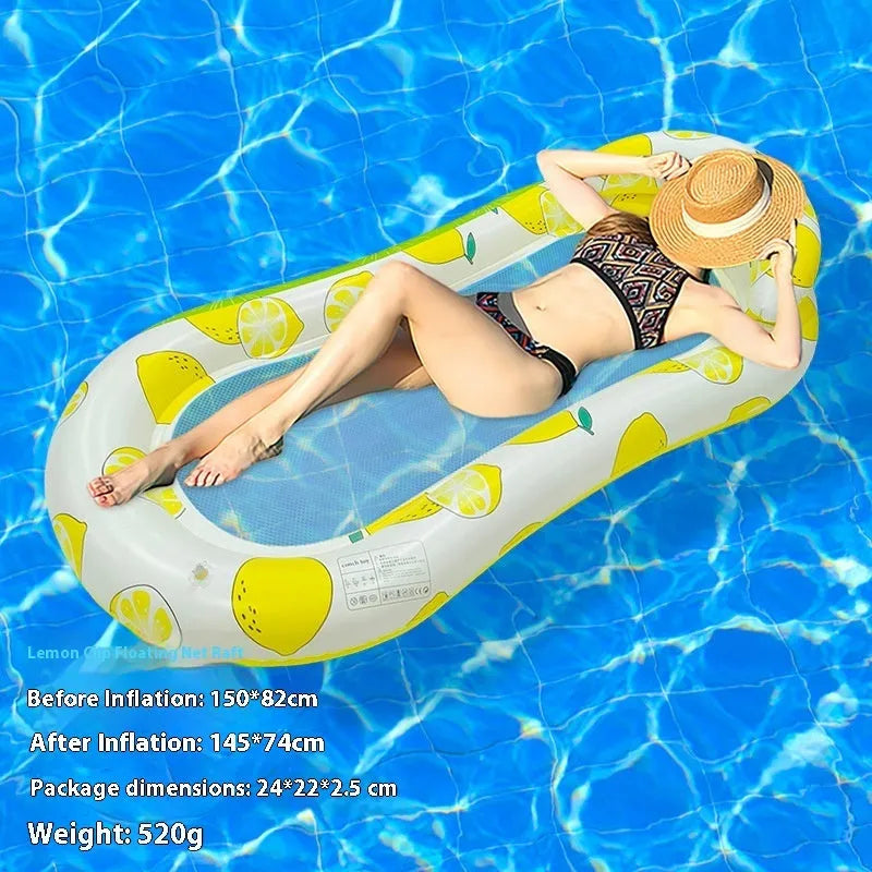 PVC inflatable floating row in gradient colour designs for pool or beach use