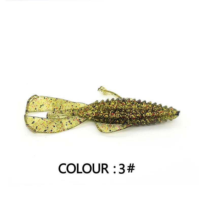 PVC soft bait fishing lure showing colour variations in 8cm and 12cm sizes