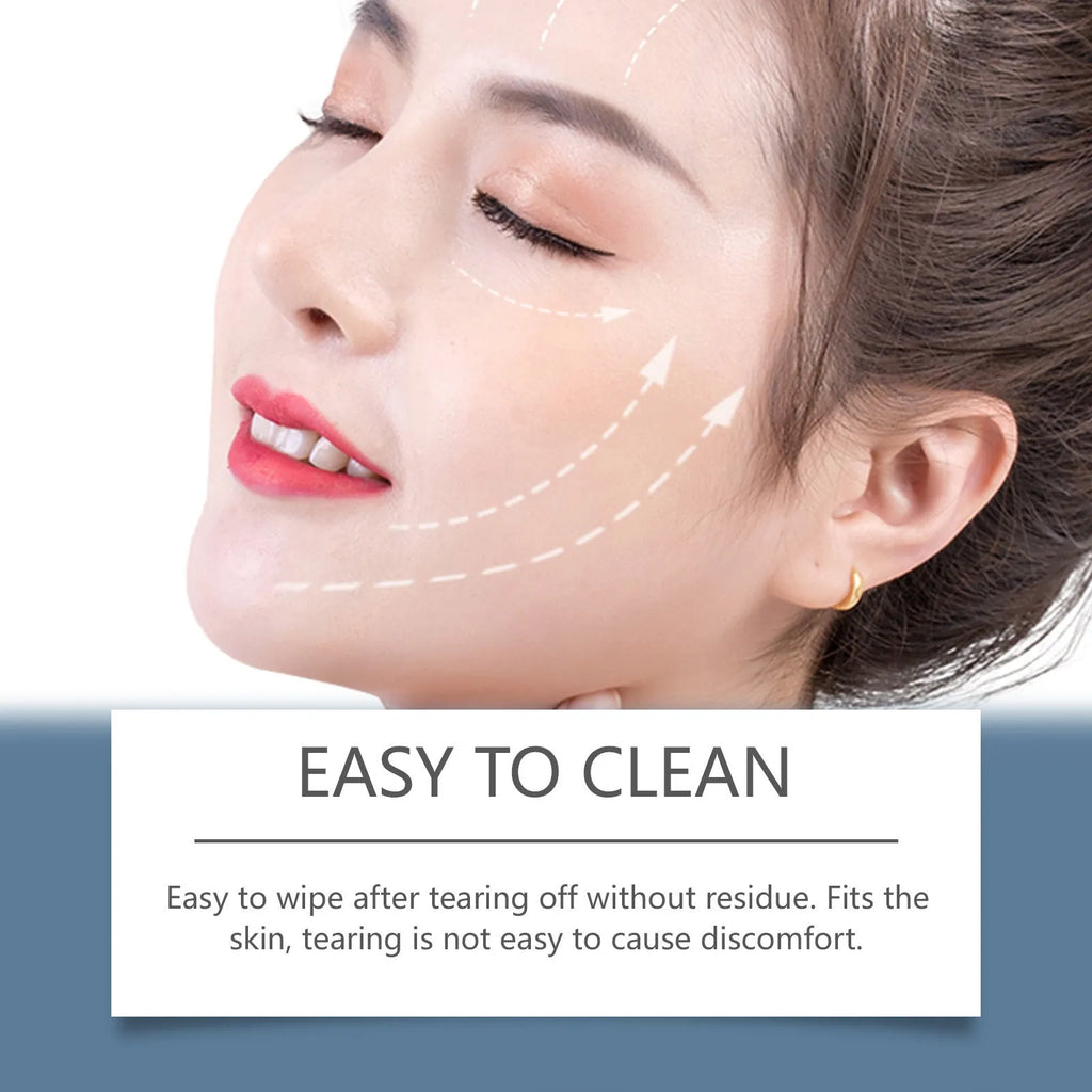 HANCHOBIT facial hair removal wax strips kit showing 20 pre-waxed strips and 10 cleansing wet wipes