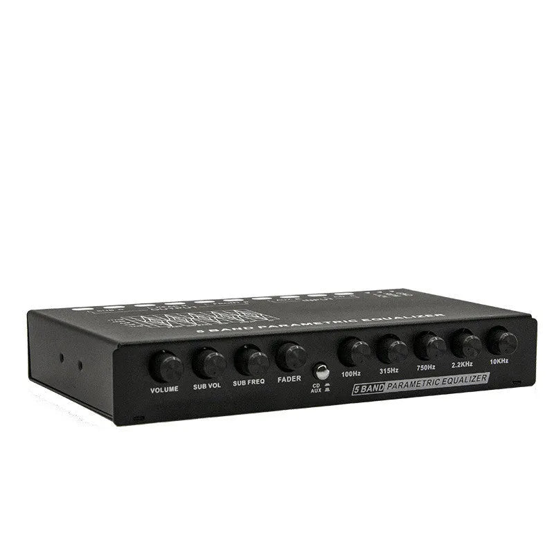 Car audio EQ tuning frequency division amplifier with control panel for seven-band frequency adjustment