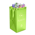 Blue handbag style waterproof rubbish bin with 40L capacity for household waste sorting