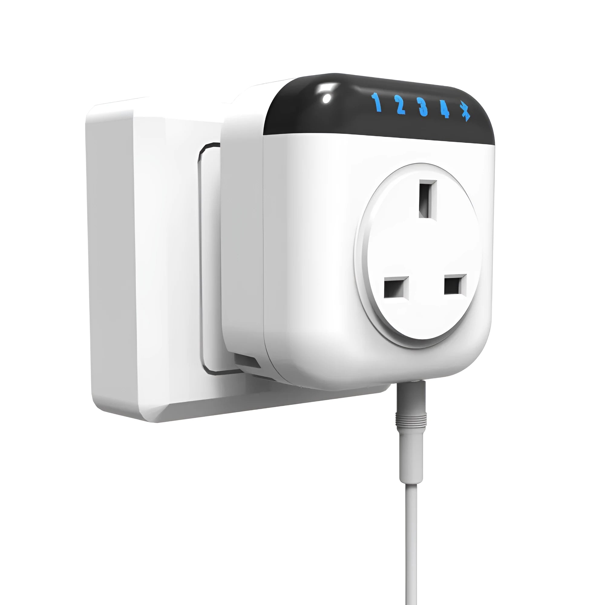 White Tuya temperature control smart socket with temperature sensor probe for US outlets