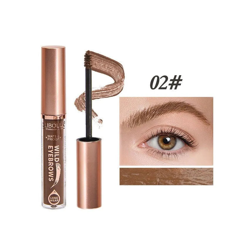 Four colors eyebrow cream long lasting waterproof in pots with colour swatches
