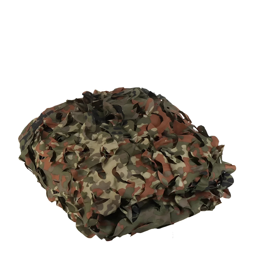 Military camouflage net set showing multiple pattern options for different environments