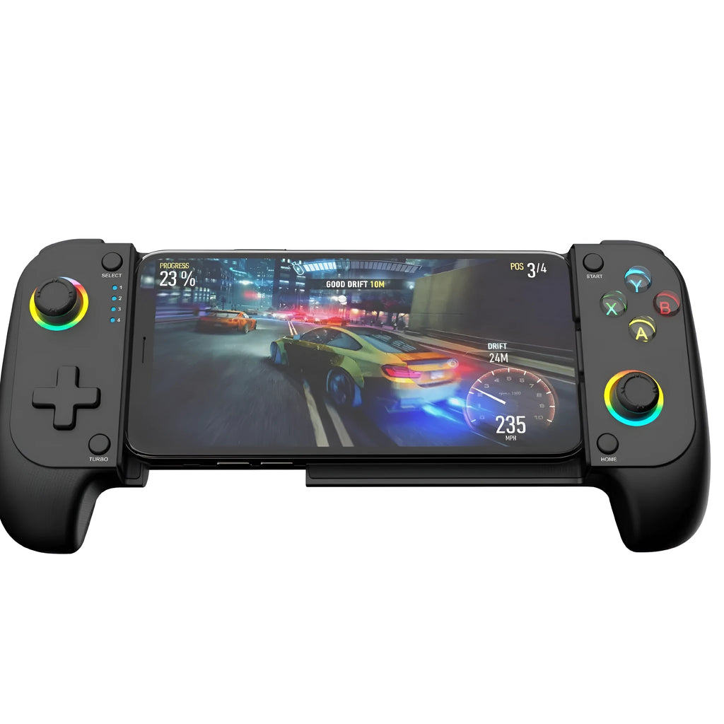 Bluetooth stretching mobile game controller for Android and iOS smartphones