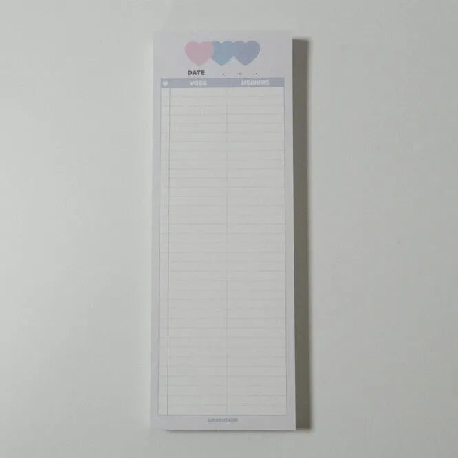 B5 half-size English learning notepad with double-sided printing and coloured cover