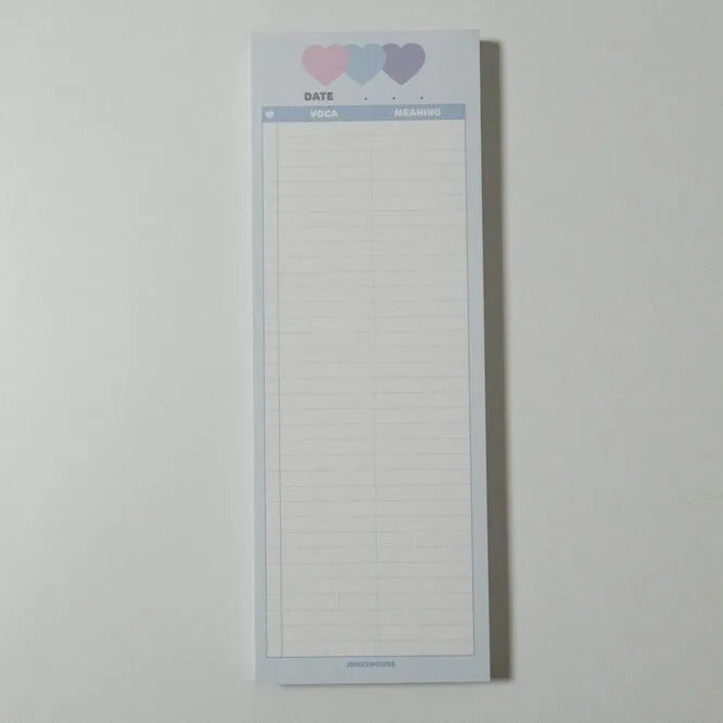 B5 half-size English learning notepad with double-sided printing and coloured cover